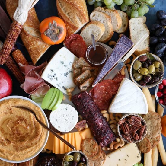 Sweet Potato Hummus + Cheeseboard!