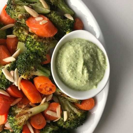 Herb Romesco with Roast Vegetables