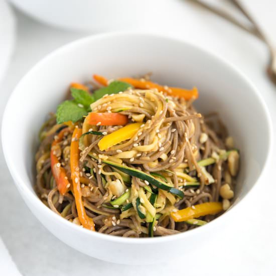 Spicy Peanut Soba Noodles
