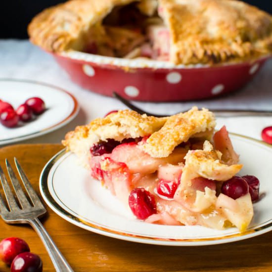 Sweet-Tart Apple Cranberry Pie