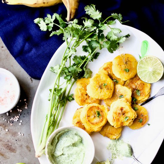 Tostones /w Garlic Cilantro Mayo
