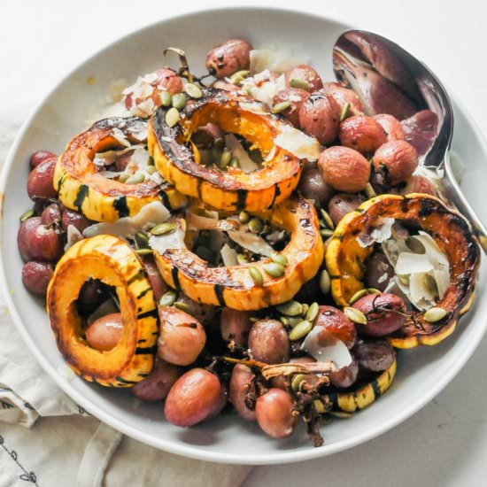 Roasted Squash and grapes