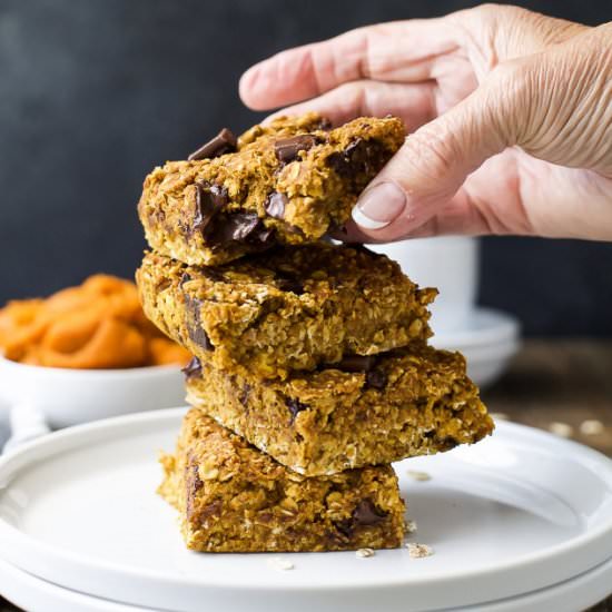Oatmeal Chocolate Chip Pumpkin Bars