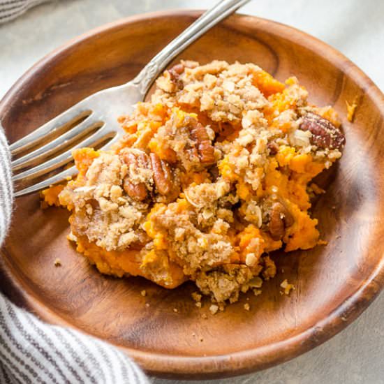 Maple Orange Sweet Potato Casserole
