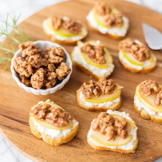 Candied Walnut Bruschetta