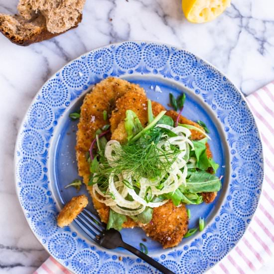 Chicken Milanese with Fennel