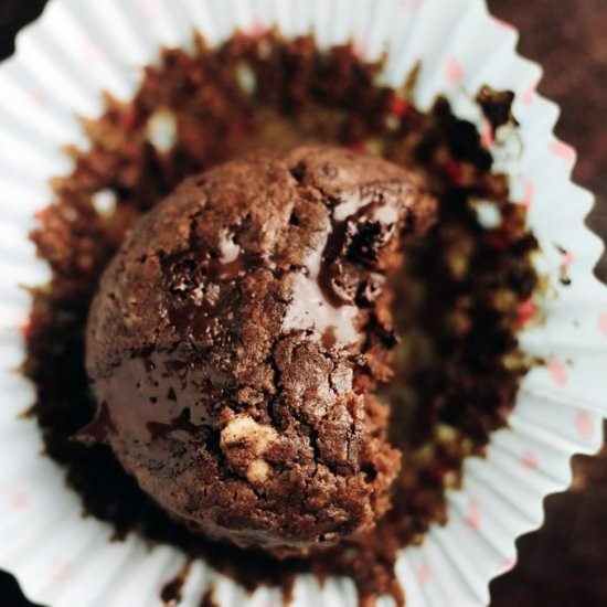 Low Sugar Double Chocolate Muffins