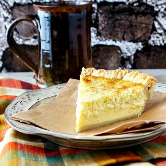 Traditional Coconut Custard Pie