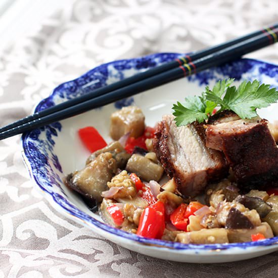 Pork Belly with Aubergine