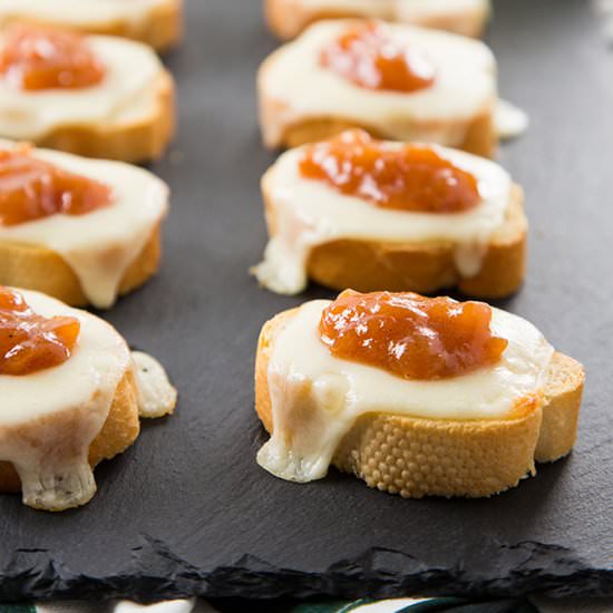 Guava Mozzarella Crostini