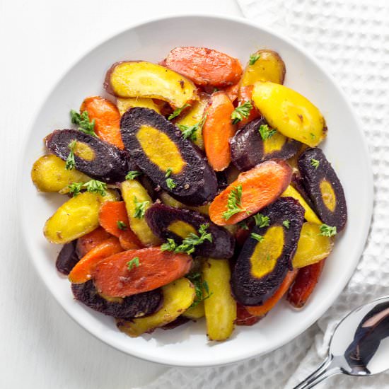 Maple Ginger Roasted Carrots