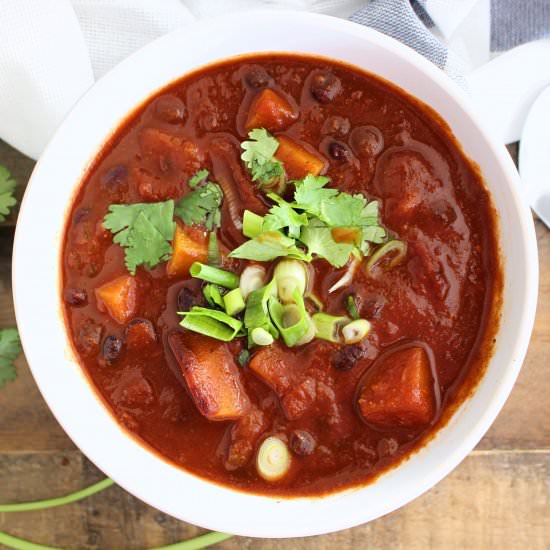Butternut Squash & Black Bean Chili