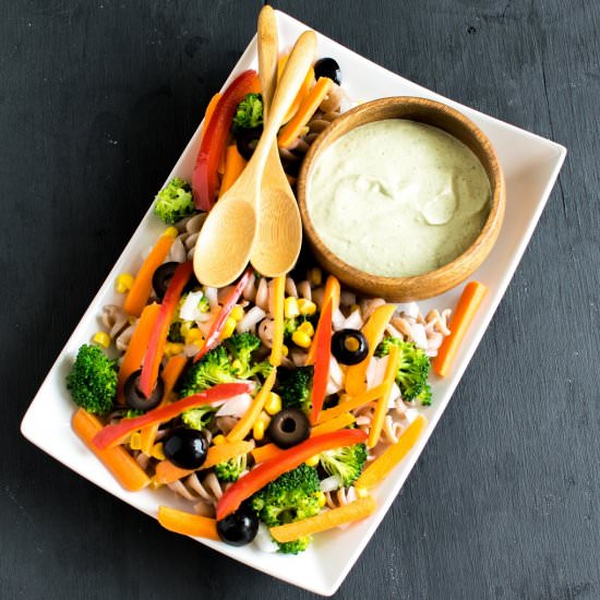 Jalapeno Tahini Vegan Pasta Salad