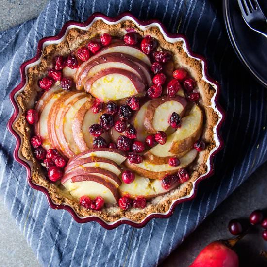 Cranberry Pear Tart