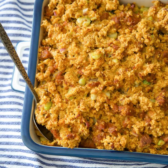 Chorizo Cornbread Stuffing