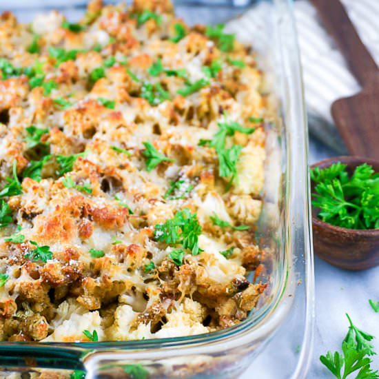 Cauliflower Stuffing Bake