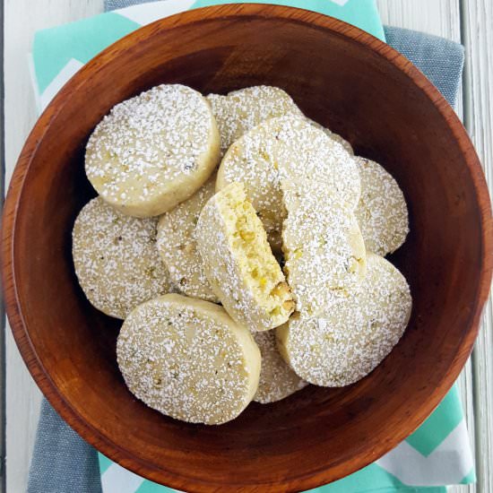 Pistachio and Rose Water Shortbread