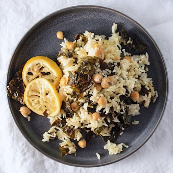 Lemon Chickpeas and Rice