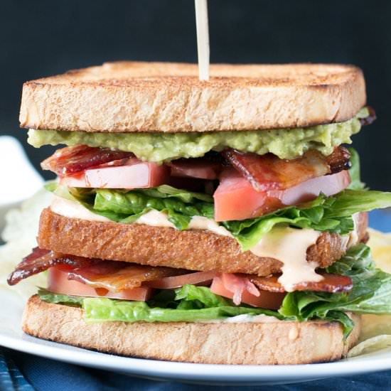 Double Decker BLAT with Spicy Candied Bacon