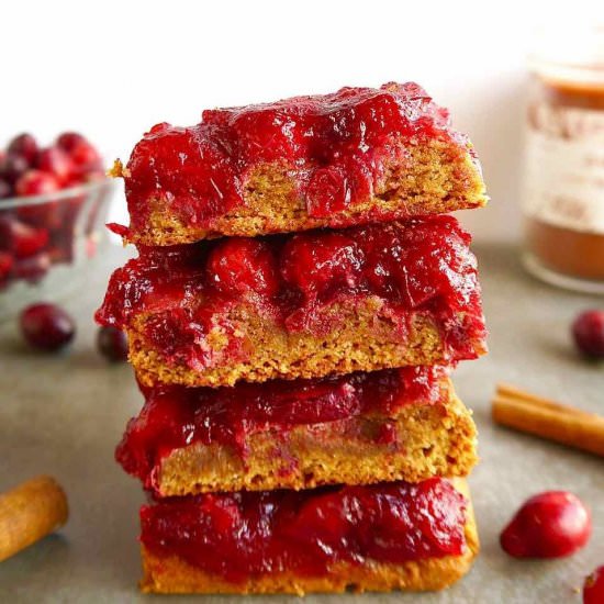 Paleo Cranberry Sauce Bars