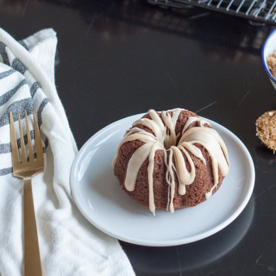 Pumpkin Gingerbread Mini Bundt Cake