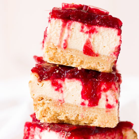 GrainFree Cranberry Cheesecake Bars