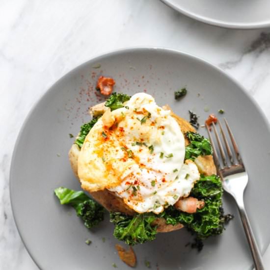 Low FODMAP Breakfast Stuffed Potato