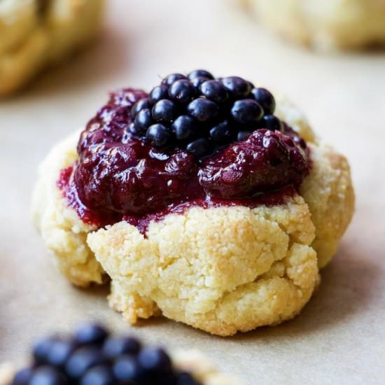 Blackberry Lemon Jam Thumbprints
