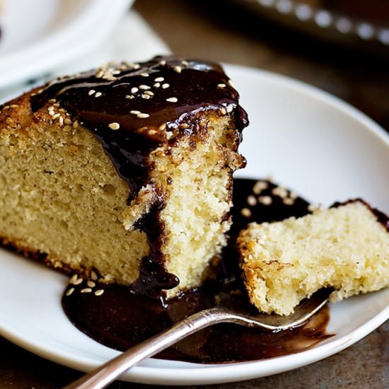 Tahini Cake Chocolate Tahini Glaze