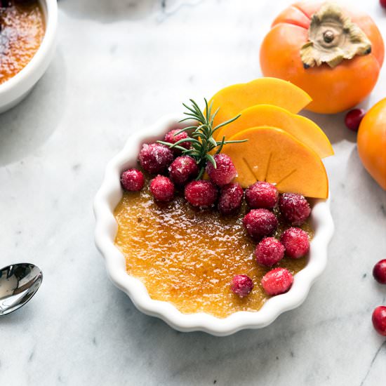 Vegan Persimmon Crème Brûlée