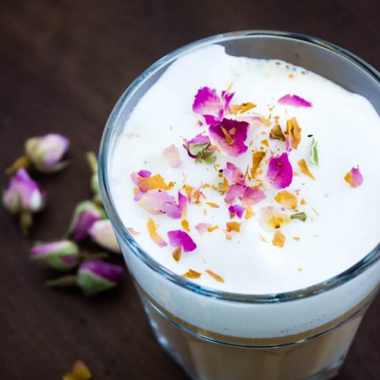 Rose & Black Tea Latte