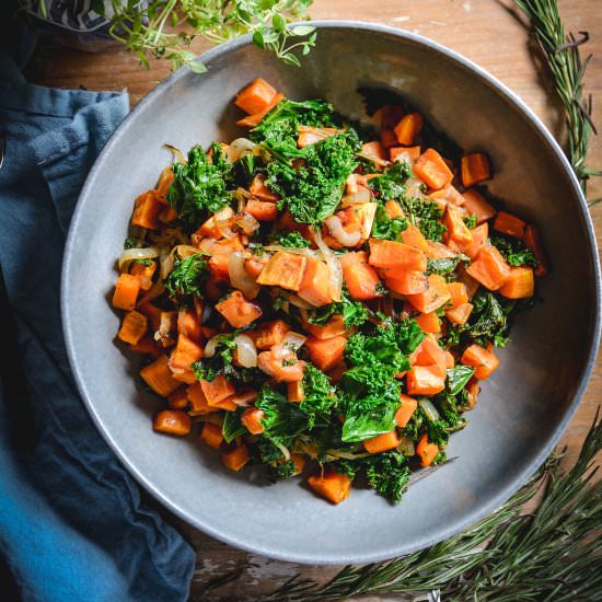 Sweet Potatoes and Kale