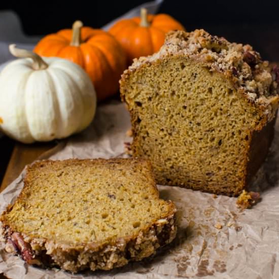 Banana Pumpkin Streusel Quick Bread