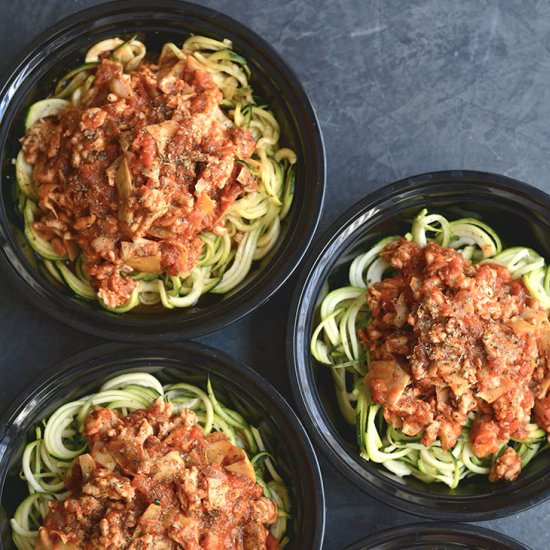 Meal Prep Bolognese with Zucchini