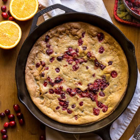 Grain free Cranberry Orange Dutch Baby