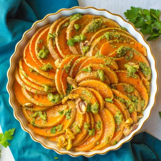 Roasted Butternut Squash with Pesto