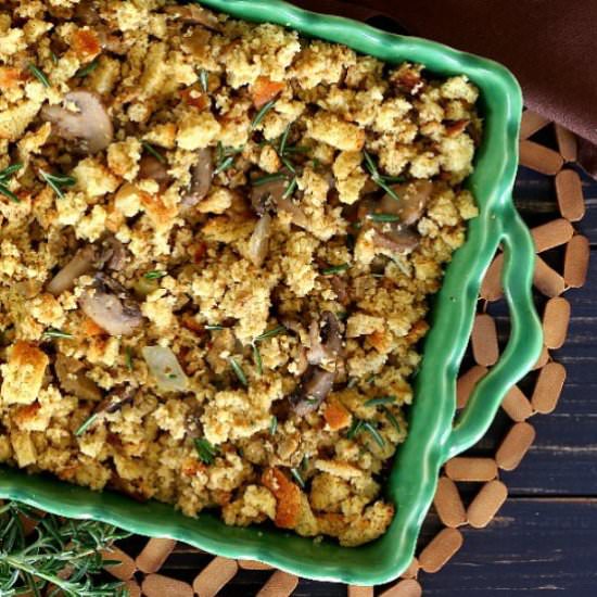 Vegan Sausage Stuffing Casserole