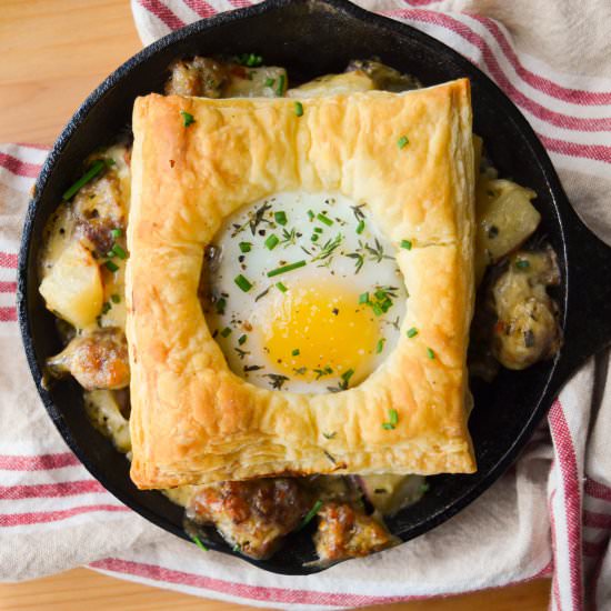 Egg-in-a-hole Breakfast Skillet