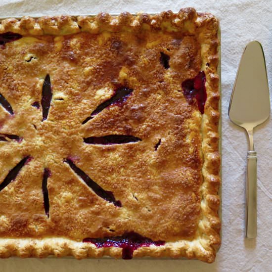 Black and Red Raspberry Slab Pie