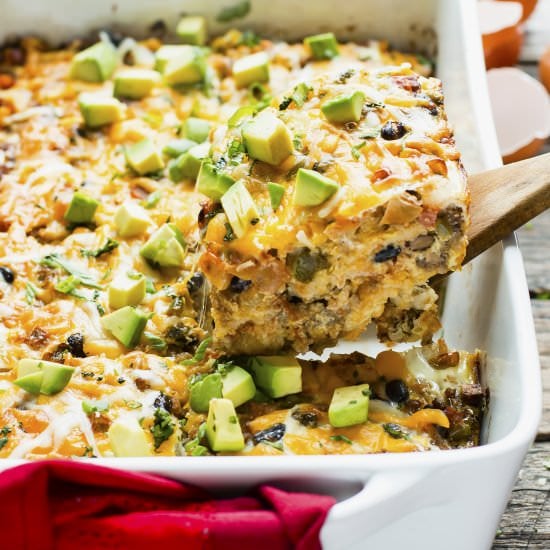 Healthy Mexican Breakfast Casserole