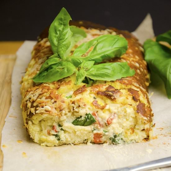 Cheesy Leek Roulade