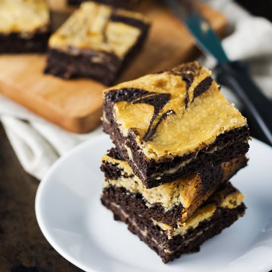 Salted Caramel Cream Cheese Brownie