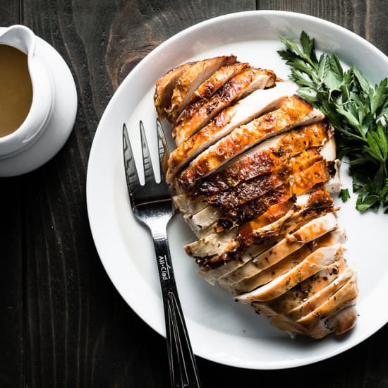 Brined and Roasted Turkey Breast