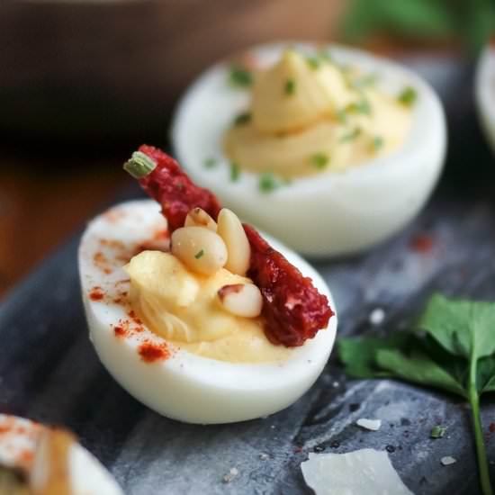 Decked Out Deviled Eggs Bar!