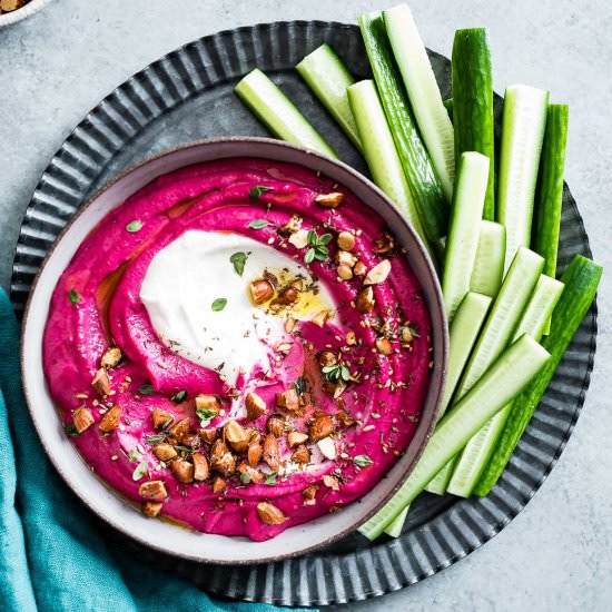Beet Cashew Hummus