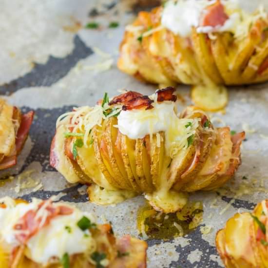 Loaded Hasselback Potatoes