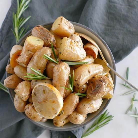 Lemon Rosemary Roasted Fingerlings