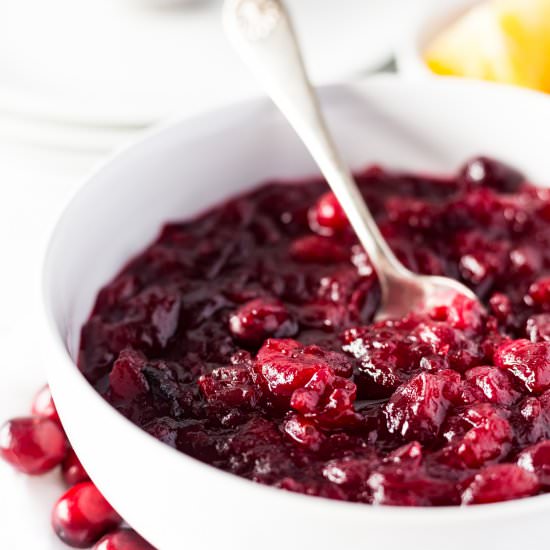 Bourbon Orange Cranberry Sauce