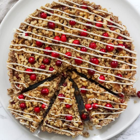 No-Bake Cranberry Walnut Tart