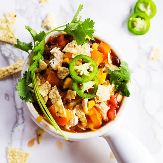Slow Cooker Chicken Fajita Soup